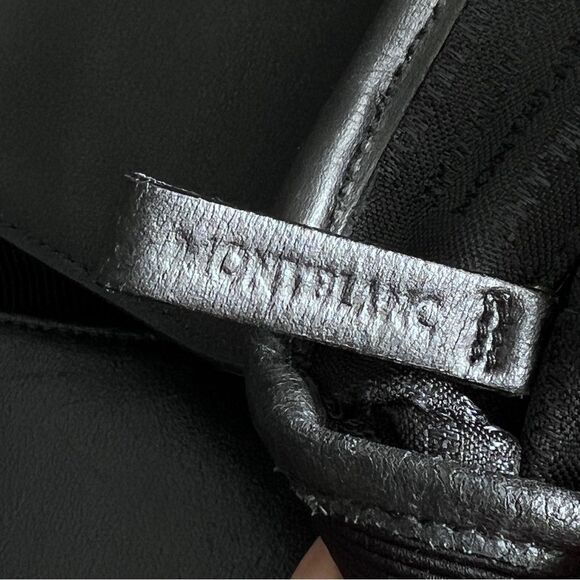 MONTBLANC Authentic Meisterstuck Black Fabric & Leather Messenger Cross Bag - Picture 13 of 16